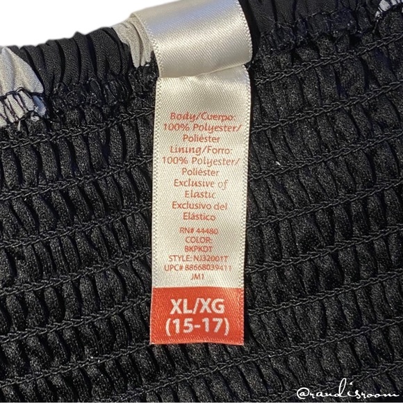 EUC No Boundaries Women’s Sleeveless Polka-Dot Ruffled Mini Dress Sz XL (15-17) - Picture 12 of 13